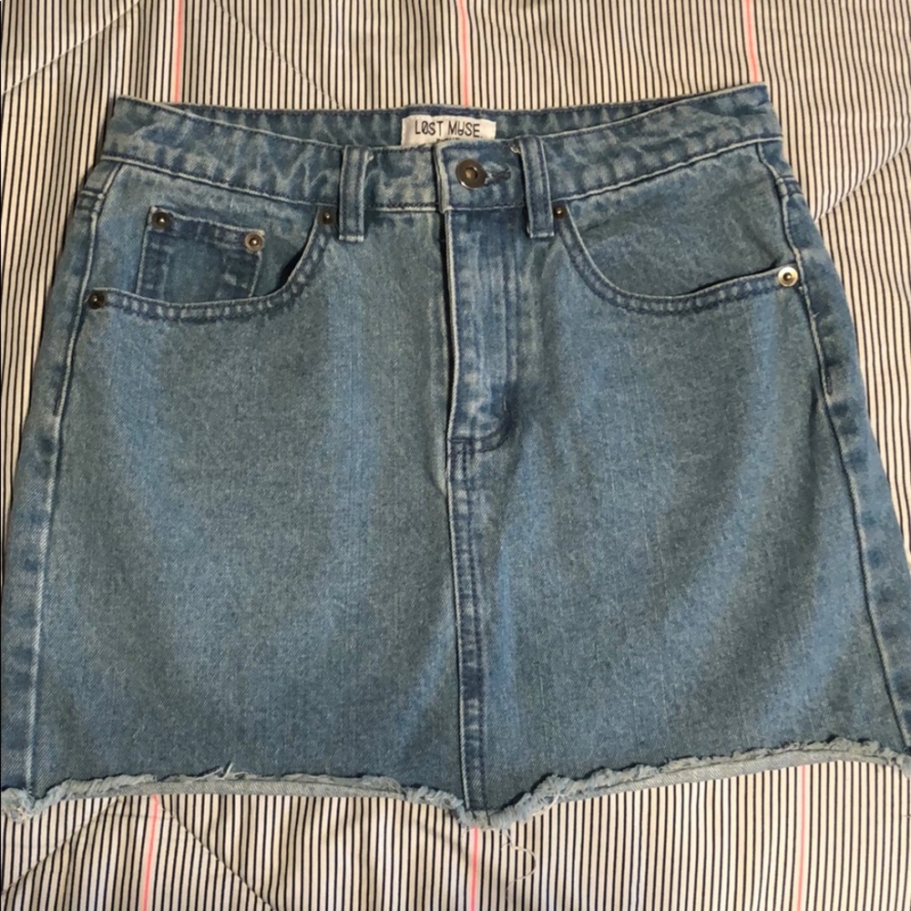 Mini denim skirt